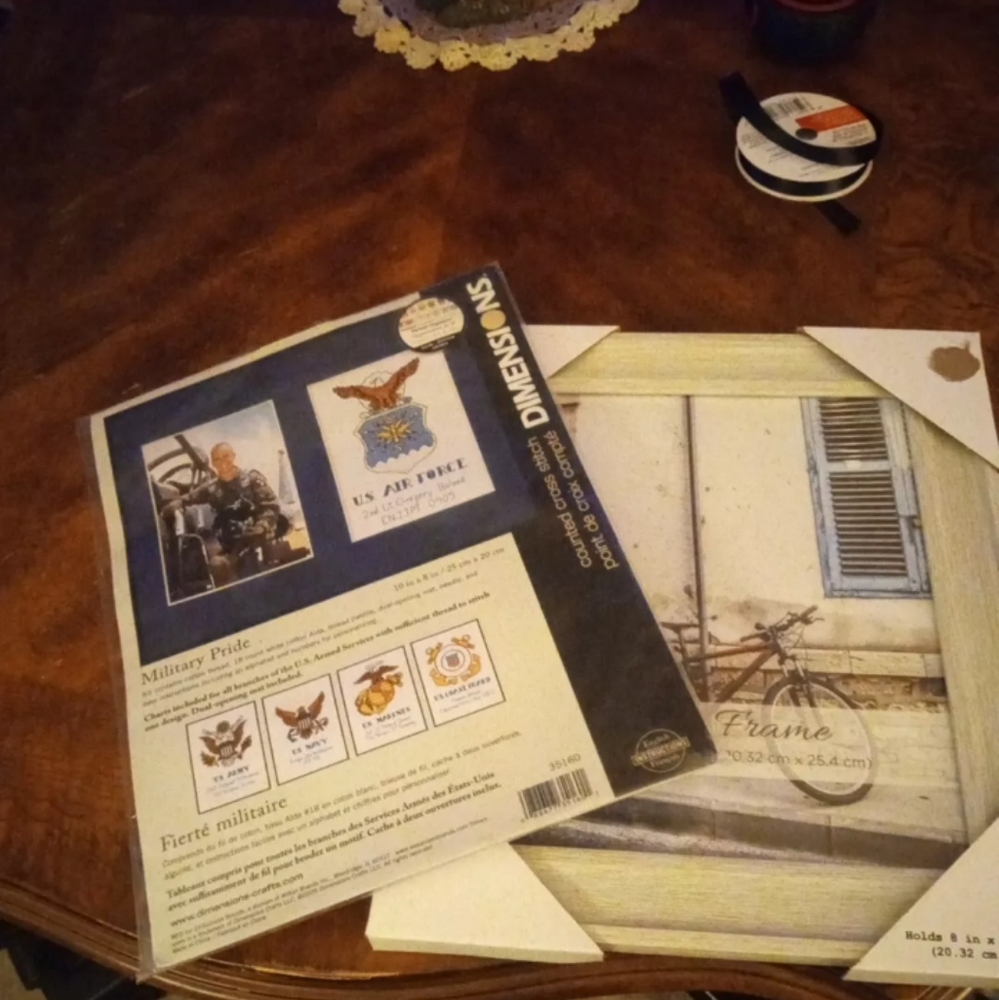 dimensions cross stitch kit Military Pride 8x10 With Bonus Frame